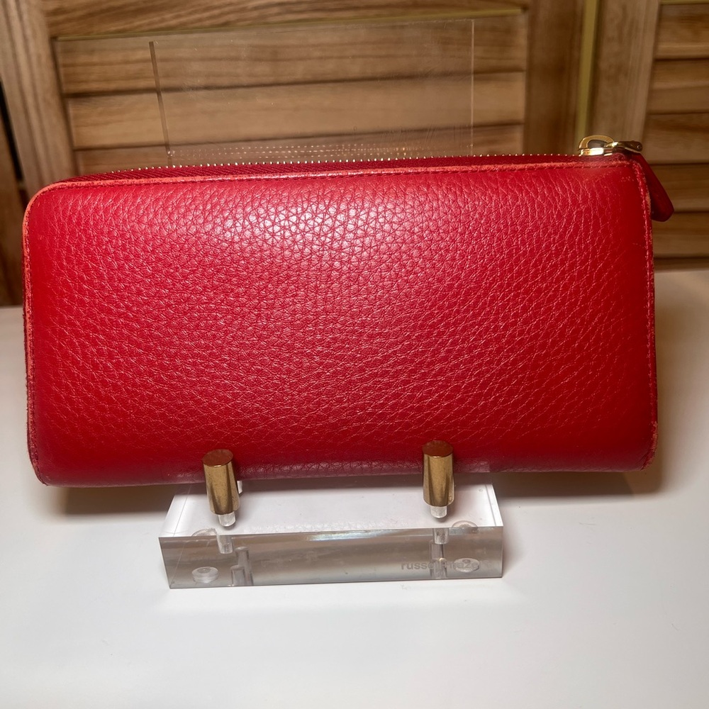 Prada Scarlet Leather Zip Wallet - Picture 15 of 16
